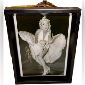 Marilyn Monroe Ballerina 3D Black and white Framed Wall Art Decor 11.25”x 9.25”